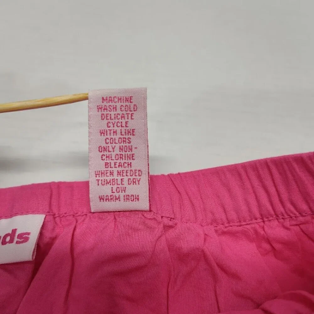Just Friends Y2K Eyelet Pink Girl's Skirt 100% Cotton Size XL 6 NWT